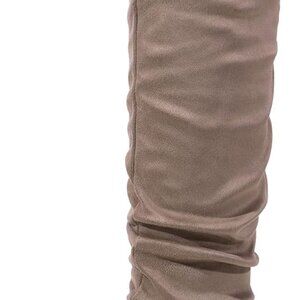 Women's Suede Over-the-Knee Boots Khaki 6